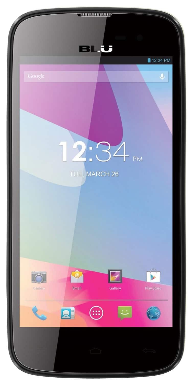 Front. BLU - Neo 4.5 4G Cell Phone (Unlocked) - Black.