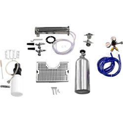 Double Tap Tower Kit for U-Line Outdoor Keg Refrigerator - Stainless steel - Front_Zoom