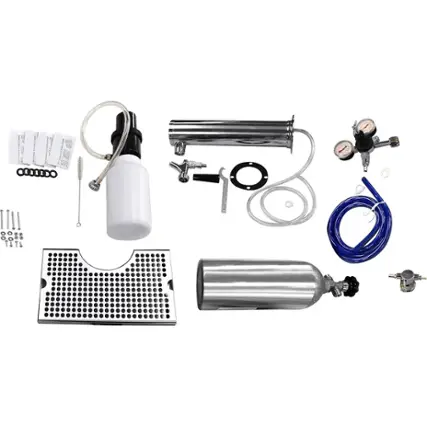 Front. U-Line - Single Tap Tower Kit for U-Line Outdoor Keg Refrigerator - Stainless Steel.