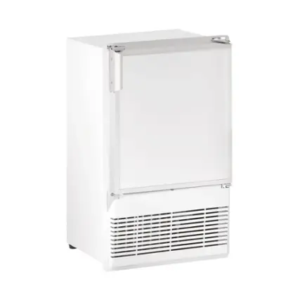 Front. U-Line - Marine Series 14" 22.9-Lb. Built-In Icemaker - White.