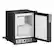 Left. U-Line - Marine Series 15.1" 22.9-Lb. Freestanding Icemaker - Solid black.