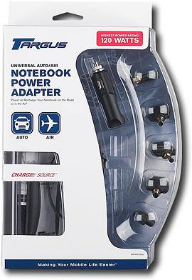 Front Standard. Targus - Universal Auto/Air Notebook Power Adapter.