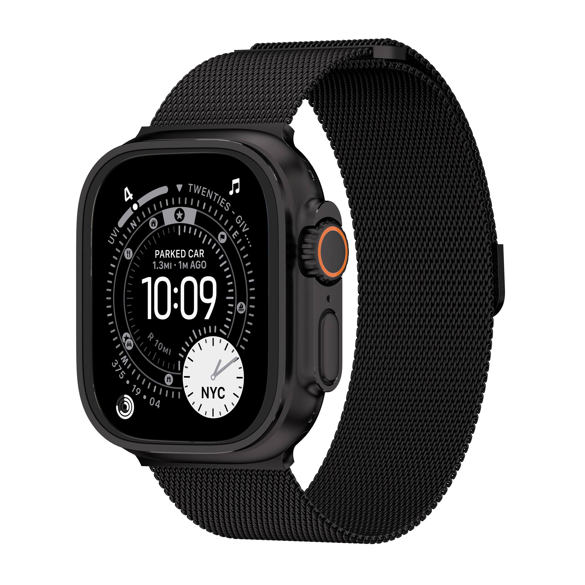 Ultra Supply Co - Milanese Band for Apple Watch Ultra 3/2/1 - 49mm - Black