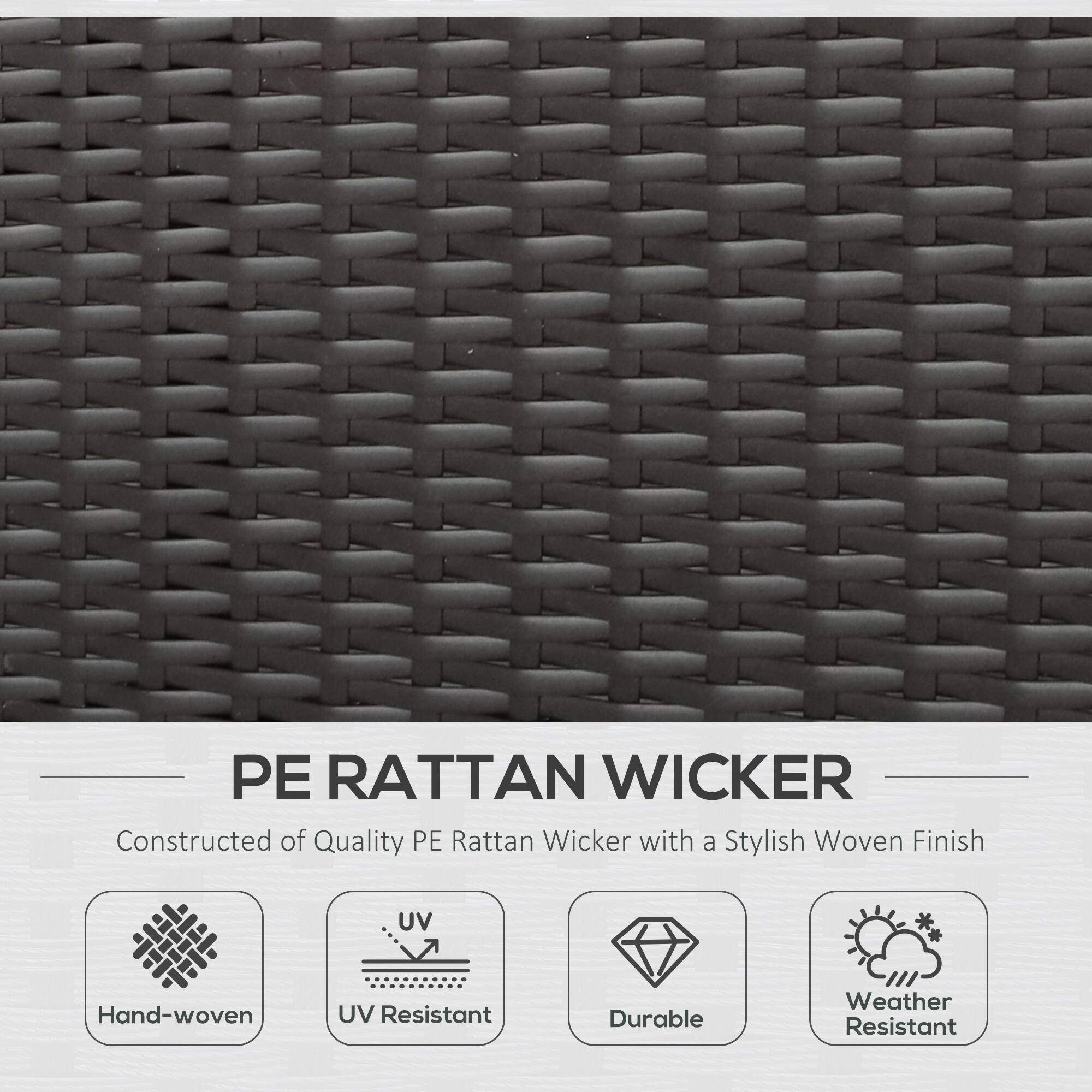 PE RATTAN WICKER Constructed of Quality PE Rattan Wicker with a Stylish Woven Finish

Hand-woven
UV Resistant
Durable
Weather Resistant