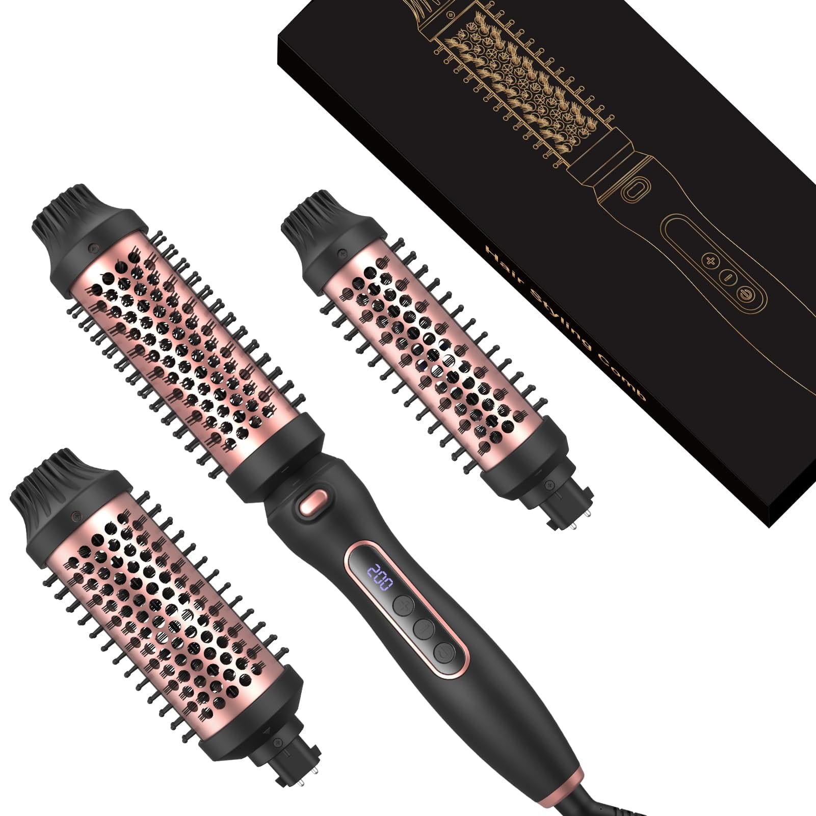 Reds Spade - Thermal Brush in Curling Iron Dual 220v Hair With Temp Settings terchangeable Travel Irons Professional - Default