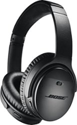 Bose - QuietComfort 35 II Wireless Noise Cancelling Over-the-Ear Headphones - Black - Front_Zoom