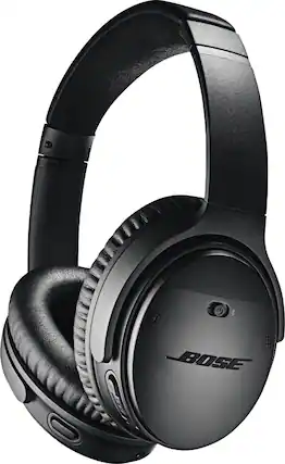 Front. Bose - QuietComfort 35 II Wireless Noise Cancelling Over-the-Ear Headphones - Black.