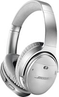 Bose - QuietComfort 35 II Wireless Noise Cancelling Over-the-Ear Headphones - Silver - Front_Zoom
