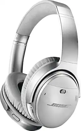 Bose - QuietComfort 35 II Wireless Noise Cancelling Over-the-Ear Headphones - Silver