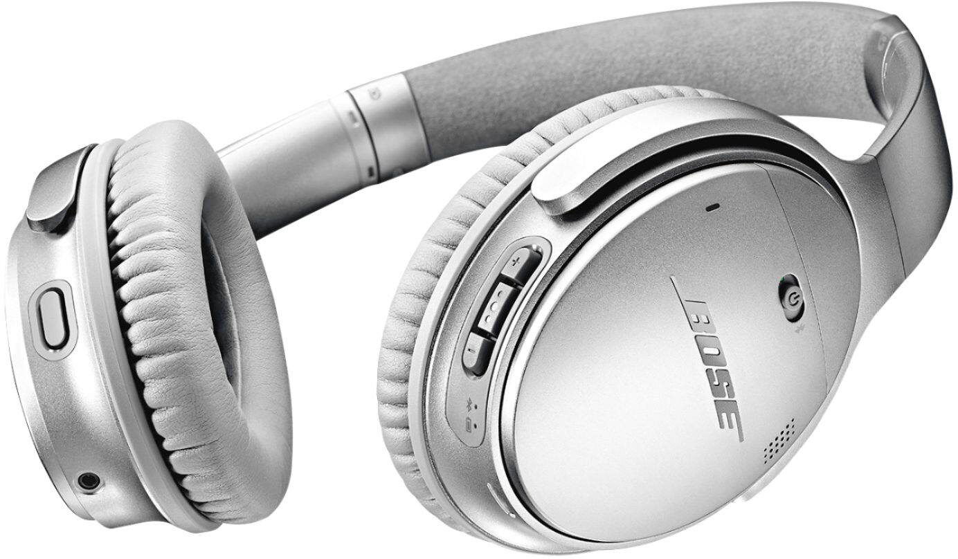 Alt View 12. Bose - QuietComfort 35 II Wireless Noise Cancelling Over-the-Ear Headphones - Silver.