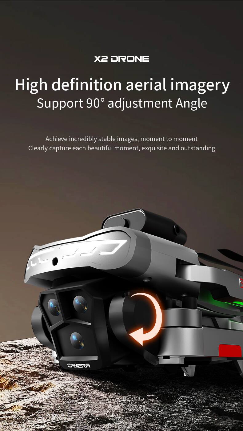 X2 DRONE

High definition aerial imagery
Support 90° adjustment Angle

Achieve incredibly stable images, moment to moment
Clearly capture each beautiful moment, exquisite and outstanding