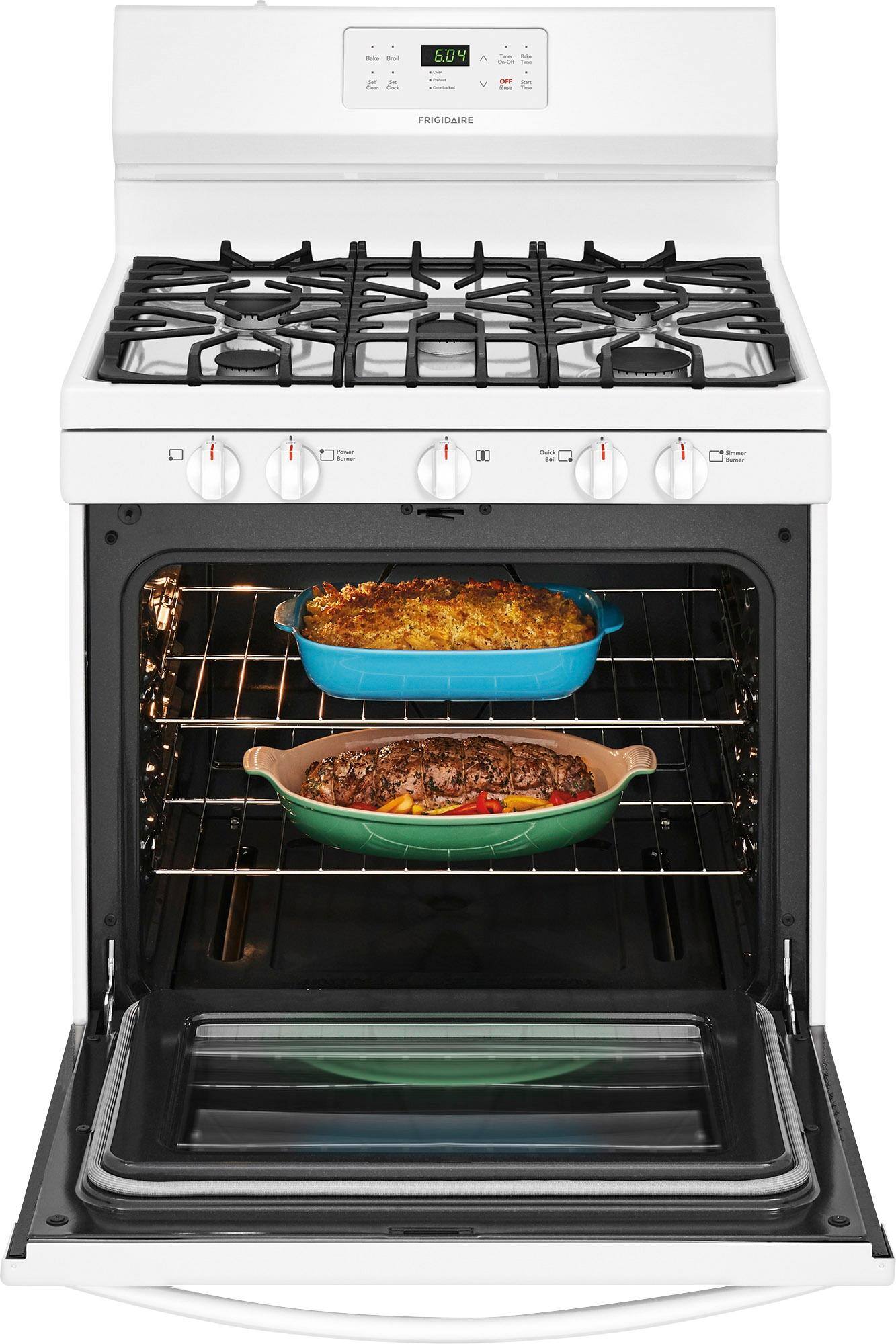 Alt View 11. Frigidaire - 5.0 Cu. Ft. Self-Cleaning Freestanding Gas Range - White.