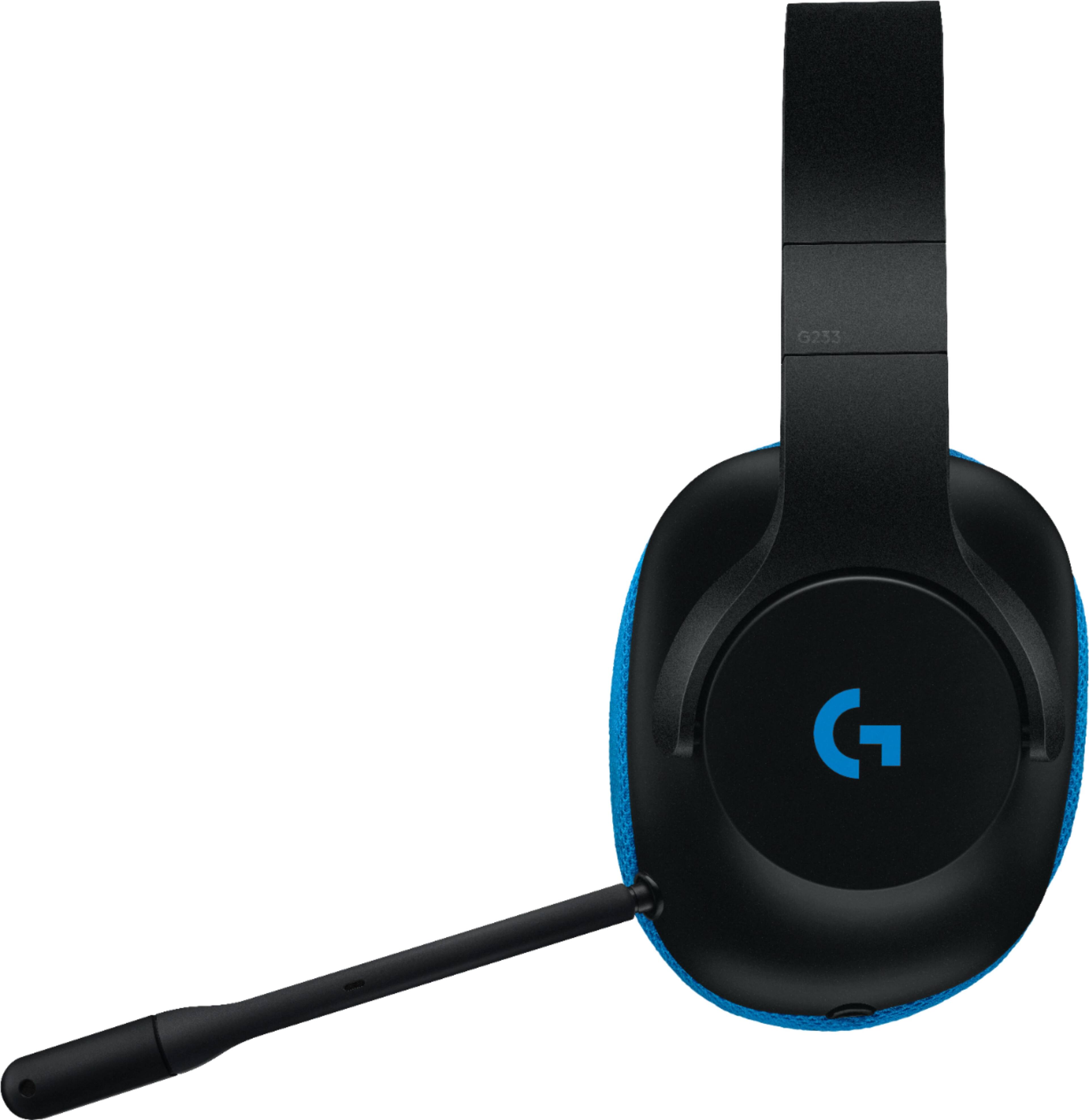 Alt View 12. Logitech - G233 Prodigy Wired Gaming Headset for PC, PS4, Xbox One - Blue/black.