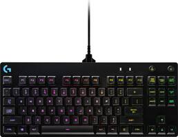 Logitech - G Pro Wired Gaming Mechanical Romer-G Switch Keyboard with RGB Backlighting - Black - Front_Zoom