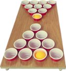 Grand Star - Collapsible Beer Pong Game - Brown/Red - Larger Front