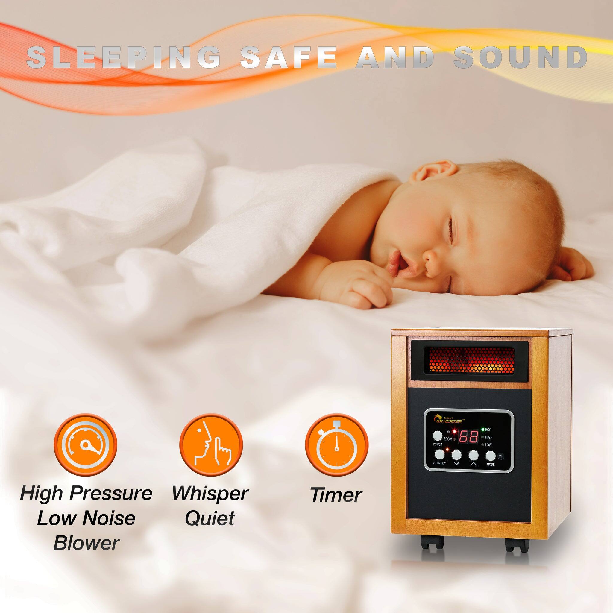 SLEEPING SAFE AND SOUND

- High Pressure Low Noise Blower
- Whisper Quiet
- Timer