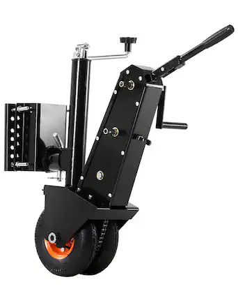 Front. VEVOR - Trailer Dolly, 500lbs Tongue Weight Capacity, 13 in-23.2 in Height Adjustable Trailer Mover Dolly, 9-in Rubber Tire - Black.