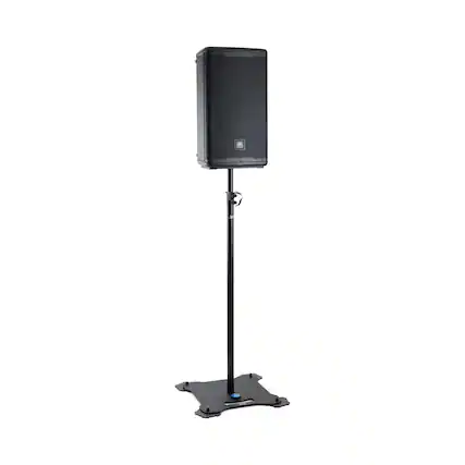 Front. On Stage Stands - On-Stage Production Grade SS8000 Speaker/Lighting Stand – Supports Up to 65lbs, Adjustable Feet & Height Extend 54-98", - Black.