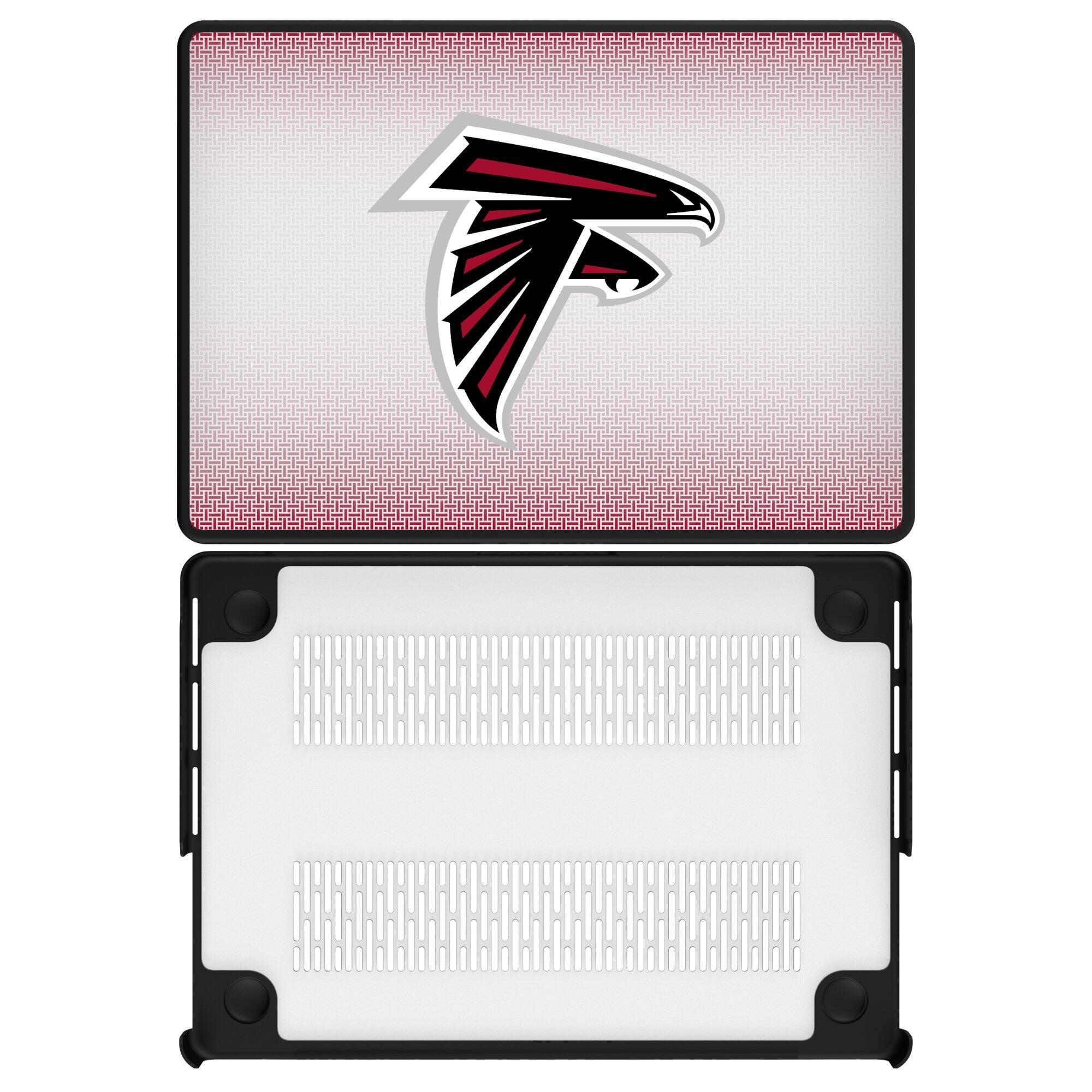 Front. Keyscaper - Atlanta Falcons Linen MacBook Case - Pro 14 in - Multicolor.