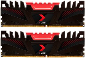 PNY - XLR8 Gaming 16GB (2x8GB)  3200MHz  DDR4 DRAM (PC4-25600) CL16 1.35V Dual Channel Desktop (DIMM) Memory Kit - Red - Front_Zoom