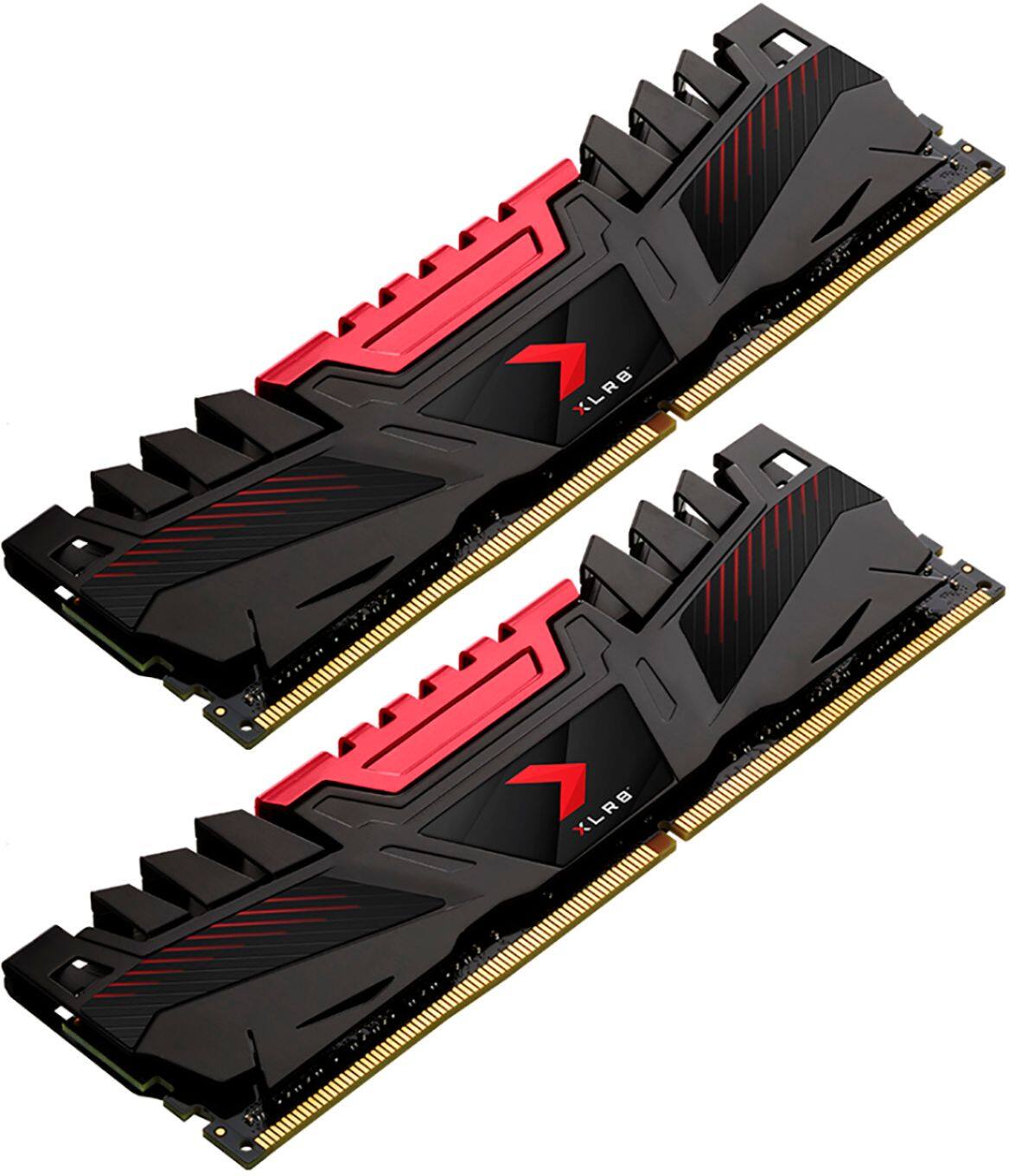 Alt View 11. PNY - PNY XLR8 Gaming 16GB (2x8GB) 3200MHz DDR4 DRAM (PC4-25600) CL16 1.35V Dual Channel UDIMM Desktop Memory Kit - Red.