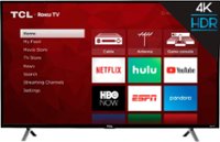 Front. TCL - 55" Class - LED - 4 Series - 2160p - Smart - 4K UHD TV with HDR Roku TV.