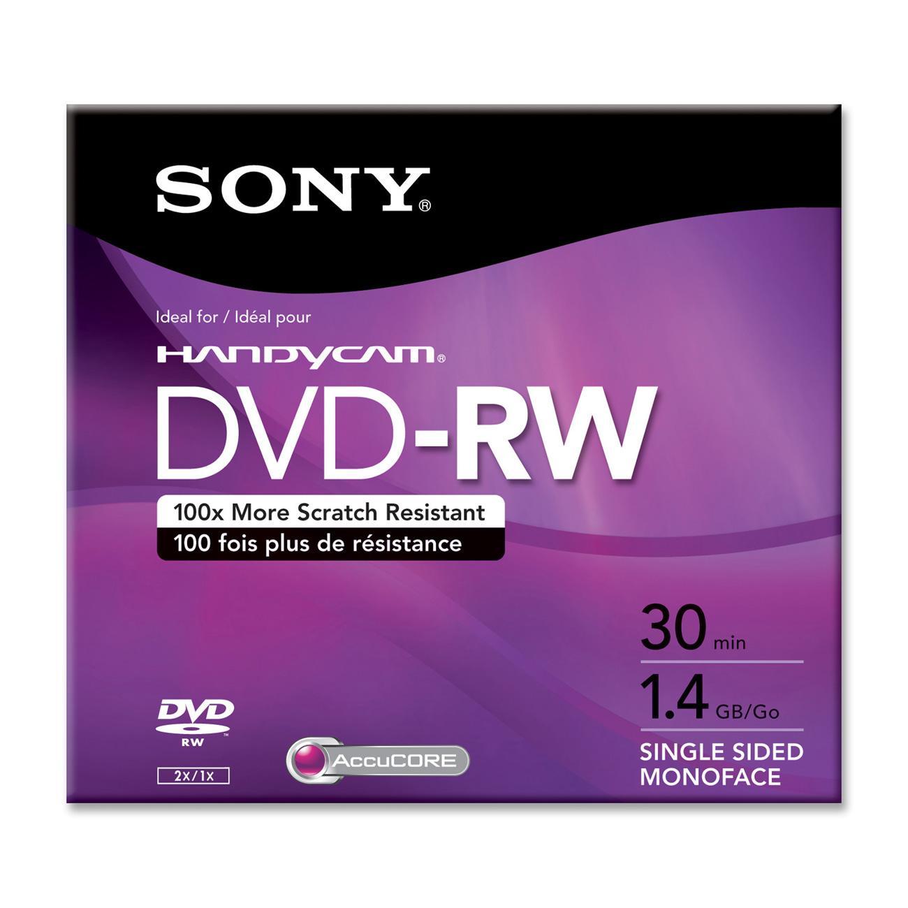 Best Buy: Sony DVD Rewritable Media DVD-RW 1.40 GB 1 Pack DMW30R2H