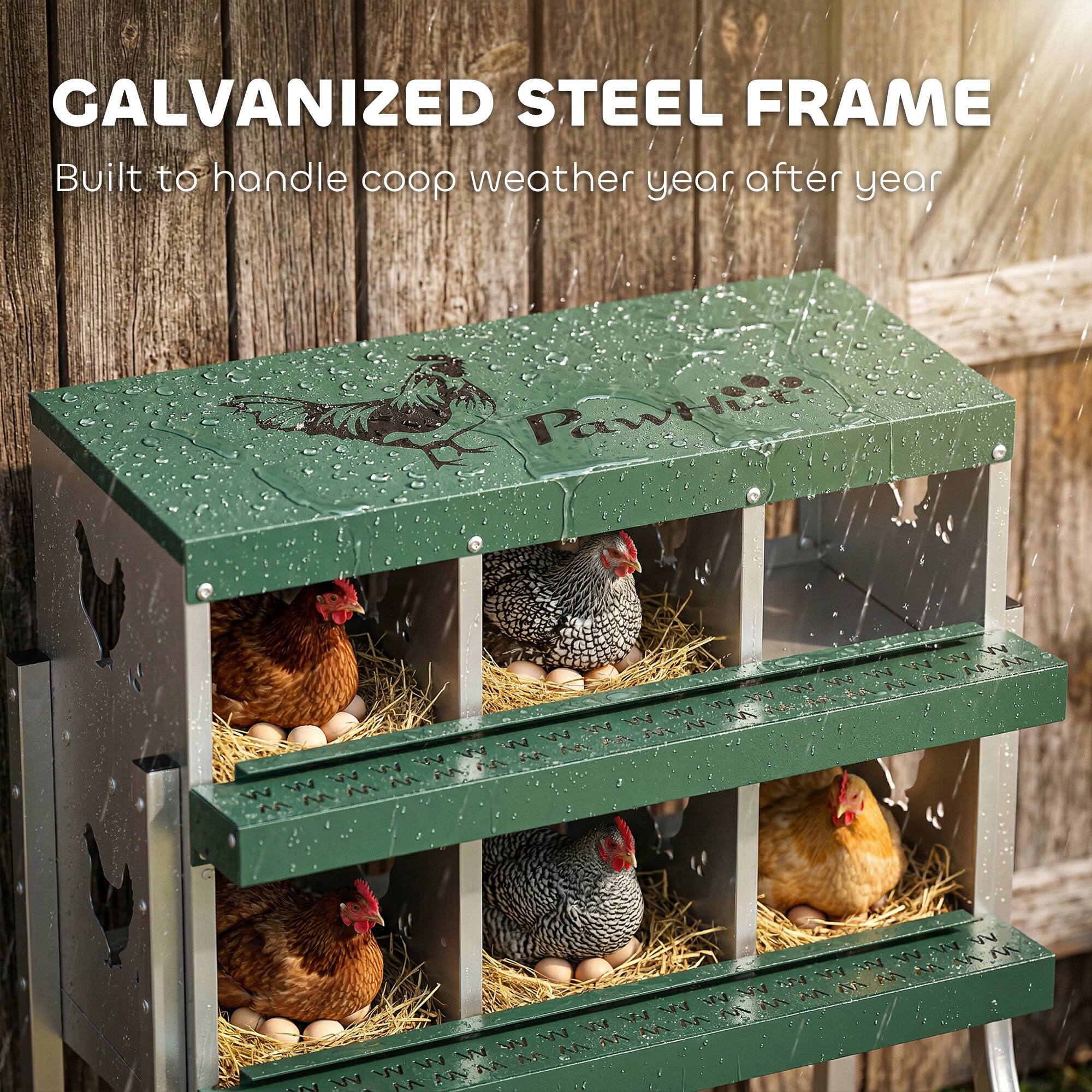 GALVANIZED STEEL FRAME  
Built to handle coop weather year after year