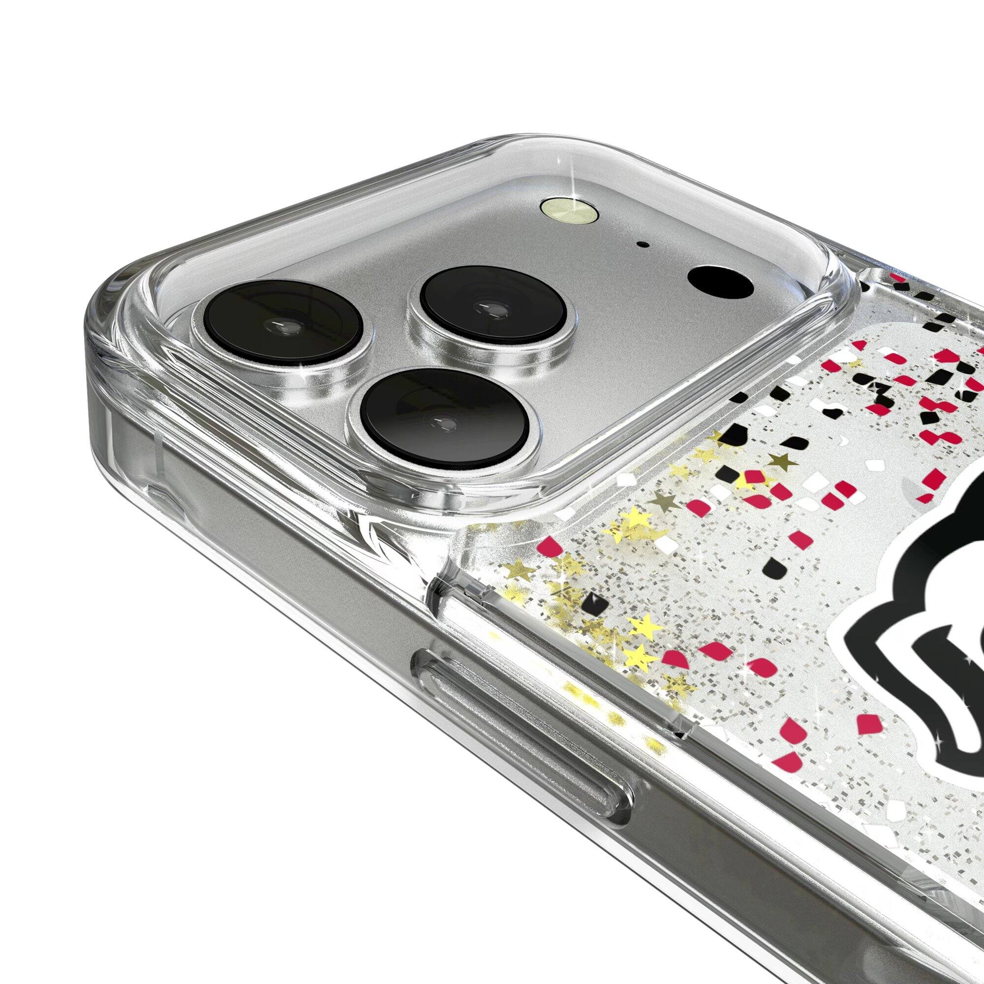 Alt View 2. Keyscaper - Georgia Bulldogs iPhone Glitter Case with Confetti Design - 15 Pro - Multicolor.