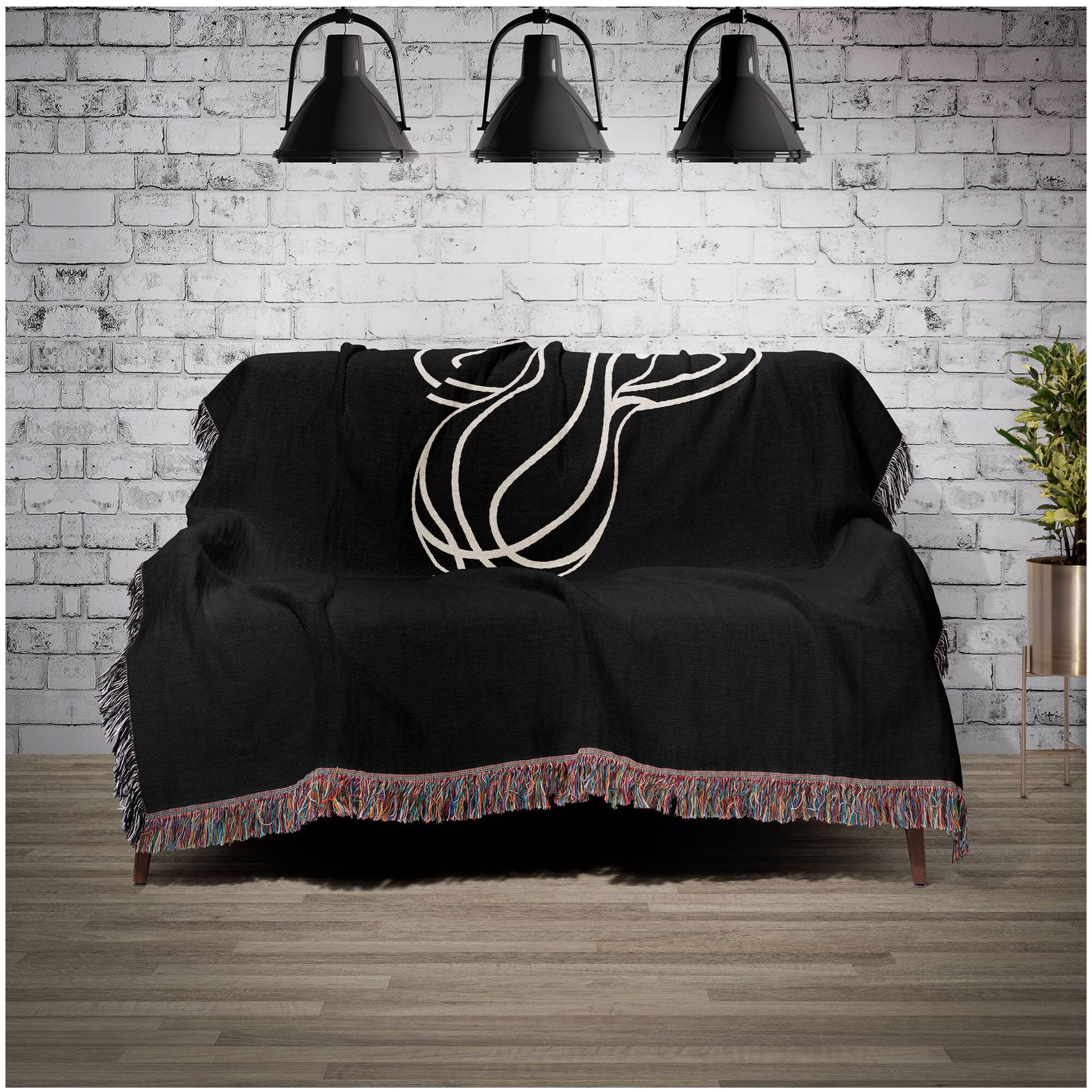 Alt View 1. Chad & Jake - Miami Heat Woven Blanket - Black.