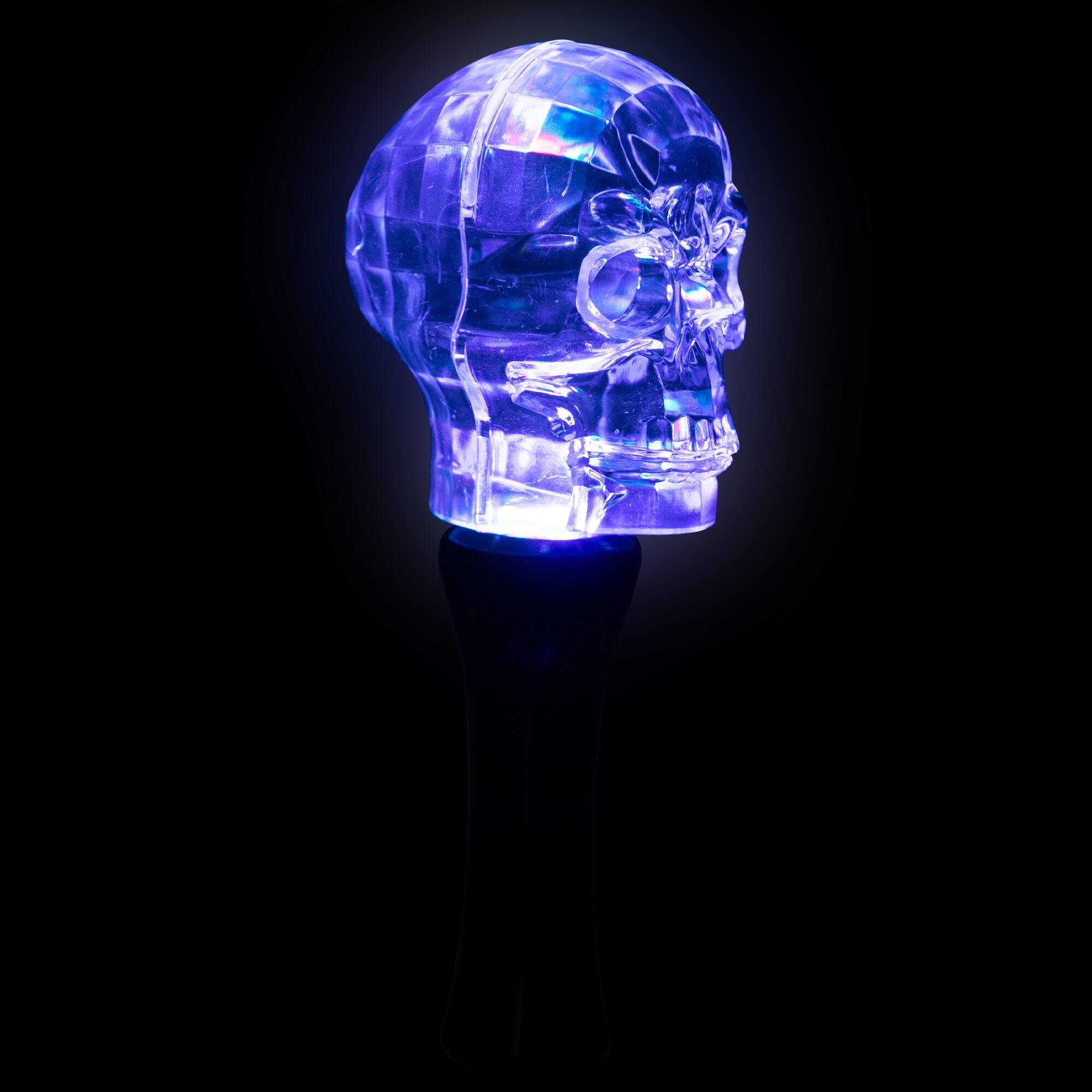 Alt View 8. Northlight - LED Lighted Multi-Function Halloween Skull Light - 9" - Multicolor Lights - Clear.