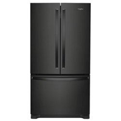 Whirlpool - 25.2 Cu. Ft. French Door Refrigerator with Internal Water Dispenser - Black - Front_Zoom