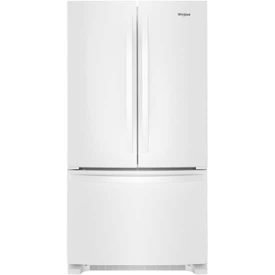 Front Zoom. Whirlpool - 25.2 Cu. Ft. French Door Refrigerator with Internal Water Dispenser - White.