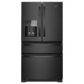 Front Zoom. Whirlpool - 25 cu. ft. French Door Refrigerator with External Ice and Water Dispenser - Black.