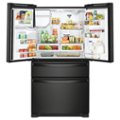 Left Zoom. Whirlpool - 25 cu. ft. French Door Refrigerator with External Ice and Water Dispenser - Black.