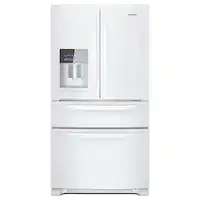 Whirlpool - 25 cu. ft. French Door Refrigerator with External Ice and Water Dispenser - White - Front_Zoom