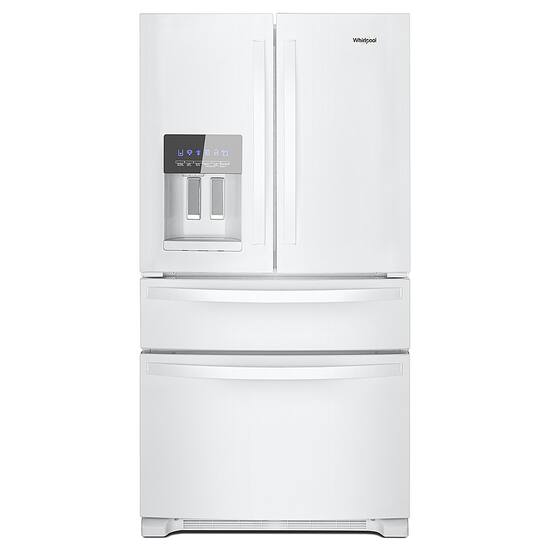 Whirlpool 24 5 Cu Ft 4 Door French Door Refrigerator White Wrx735sdhw Best Buy