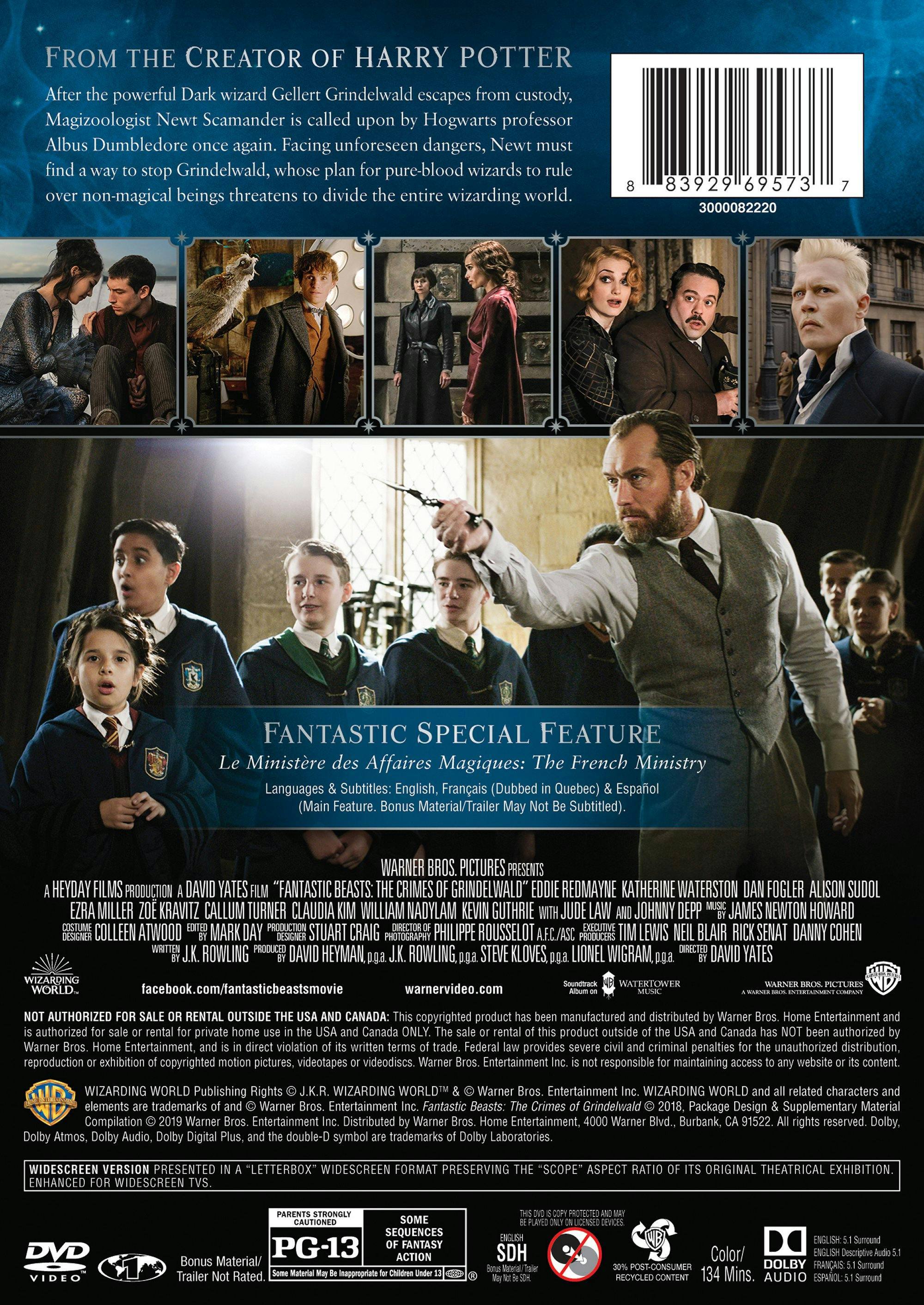 Angle. Fantastic Beasts: The Crimes of Grindelwald (DVD Single Disc) [DVD].
