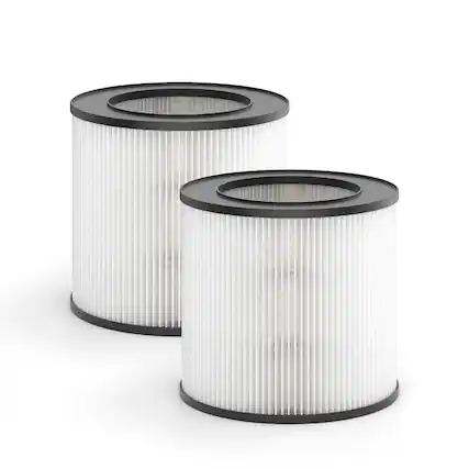 Front. Medify Air - MA-14 Genuine HEPA H13 Replacement Filter - 2 pack - Silver.
