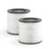 Front. Medify Air - MA-14 Genuine HEPA H13 Replacement Filter - 2 pack - Silver.