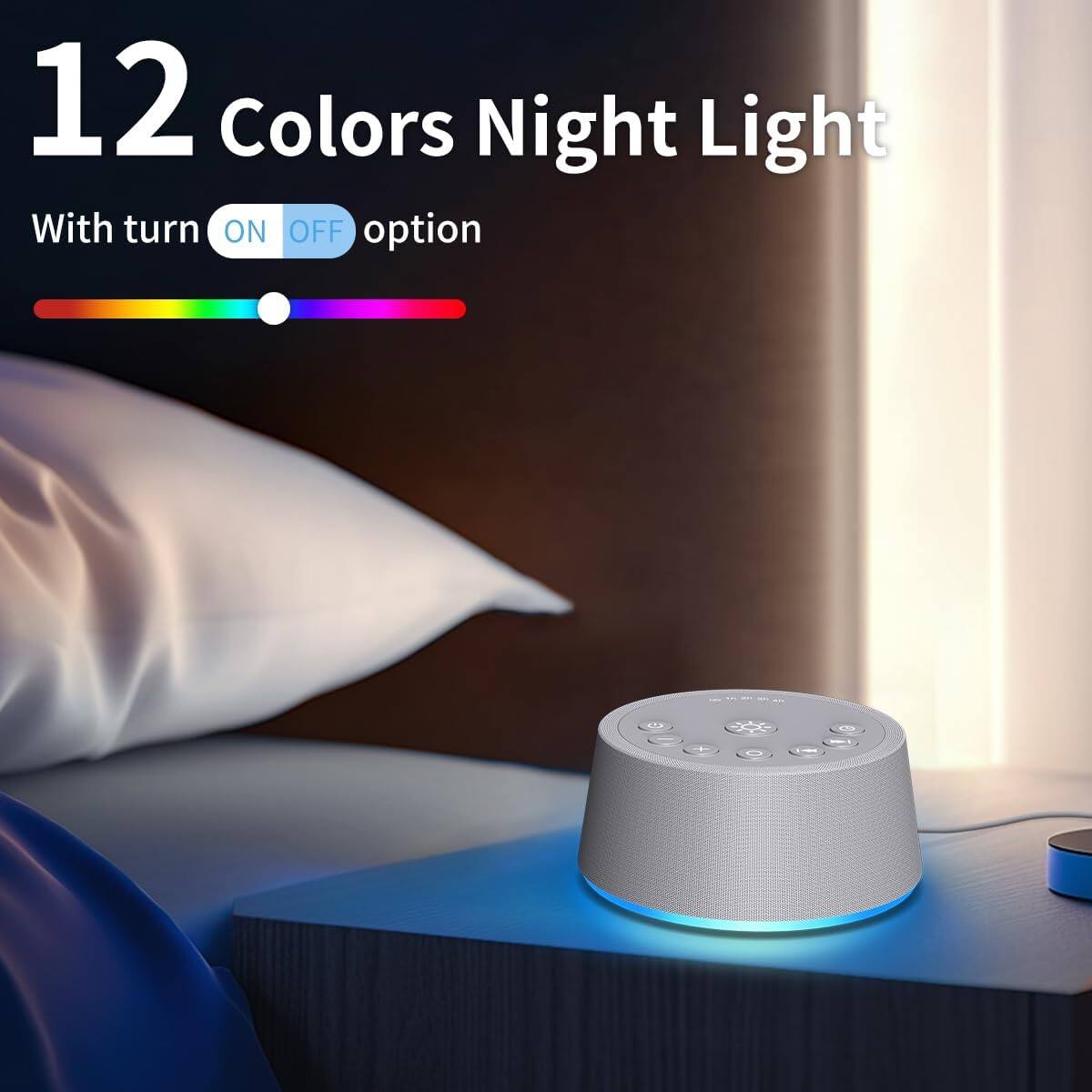 12 Colors Night Light  
With turn ON OFF option