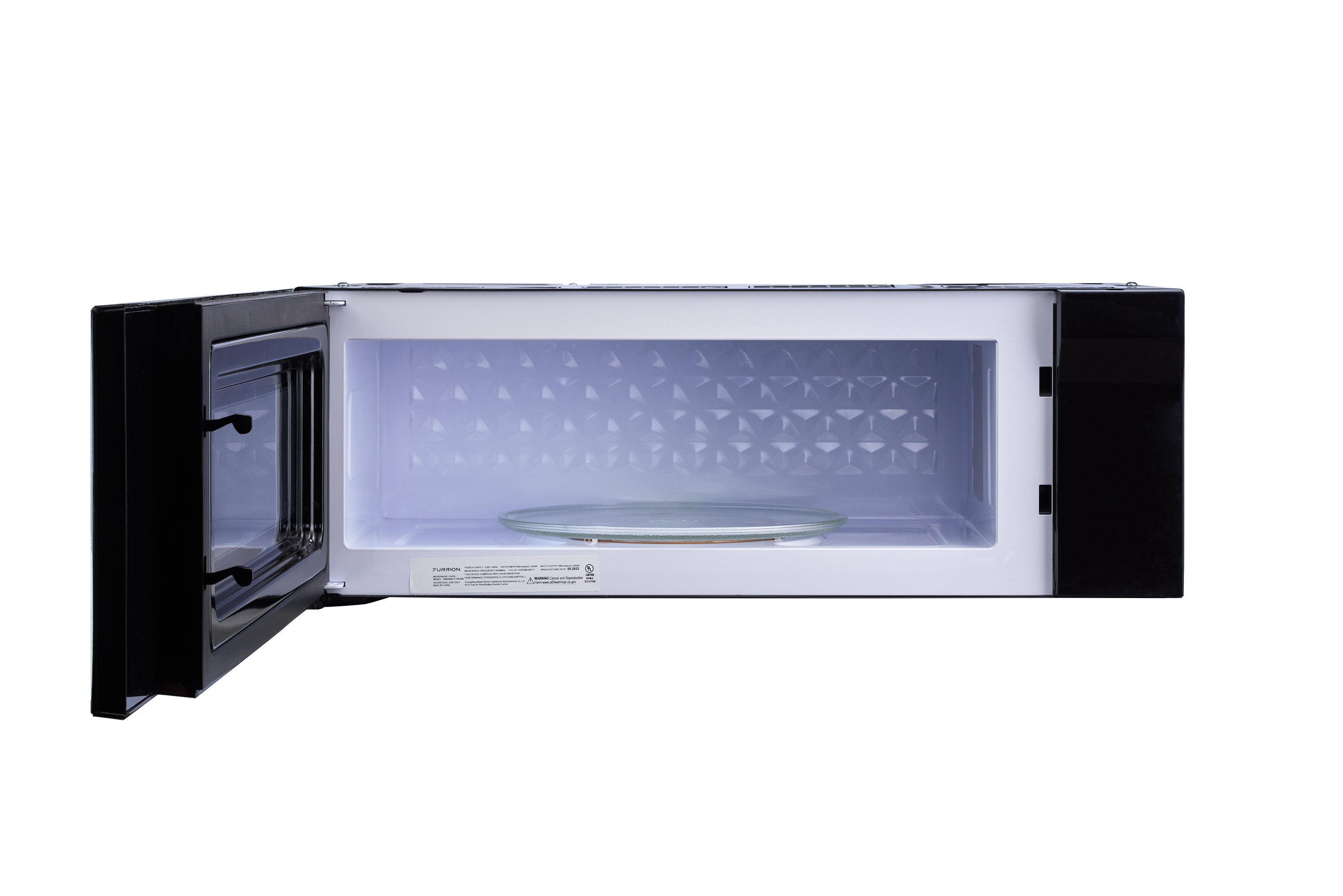 Angle. Unique Appliances - 30" Classic Retro Over-the-Range Microwave - Midnight Black.