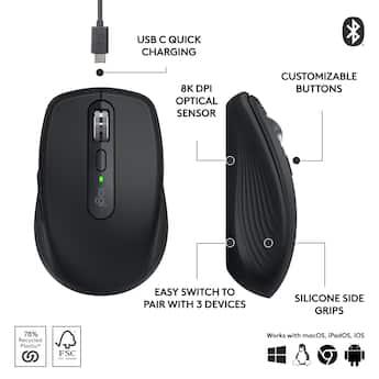 Logitech MX Anywhere 3S Wireless Bluetooth Optical Fast Scrolling Logitech MX Anywhere 3S Wireless Bluetooth Optical Fast Scrolling