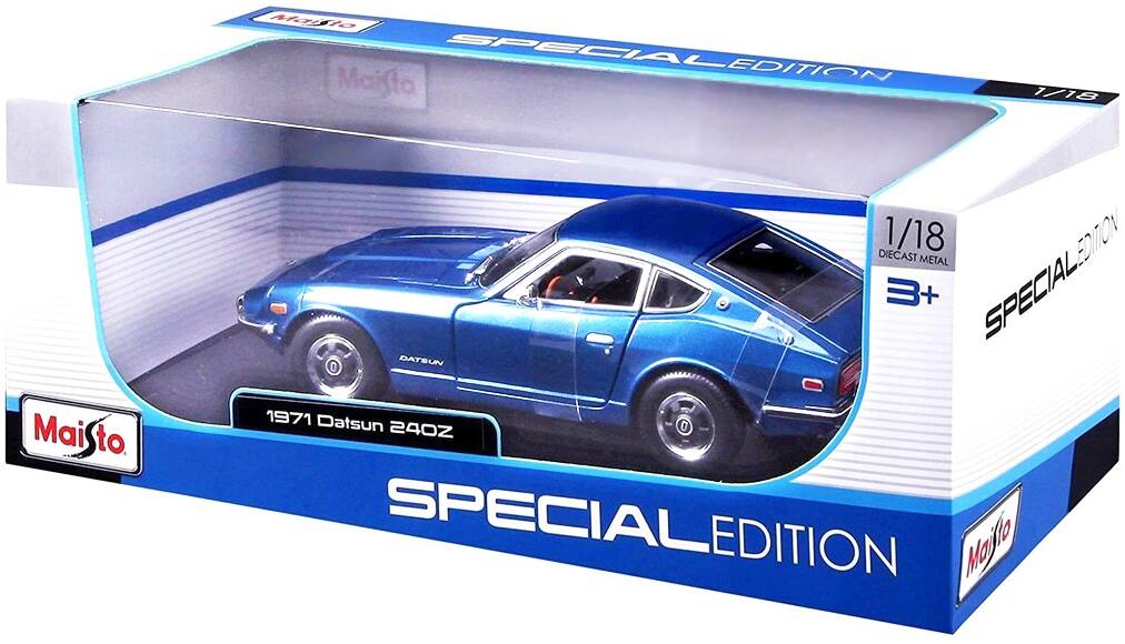 Maisto  
1/18  
DIECAST METAL  
3+  
SPECIAL EDITION  
1971 Datsun 240Z  
SPECIAL EDITION