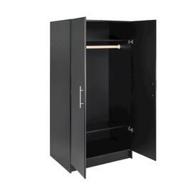 Prepac - Elite 32" Wardrobe Cabinet - Black