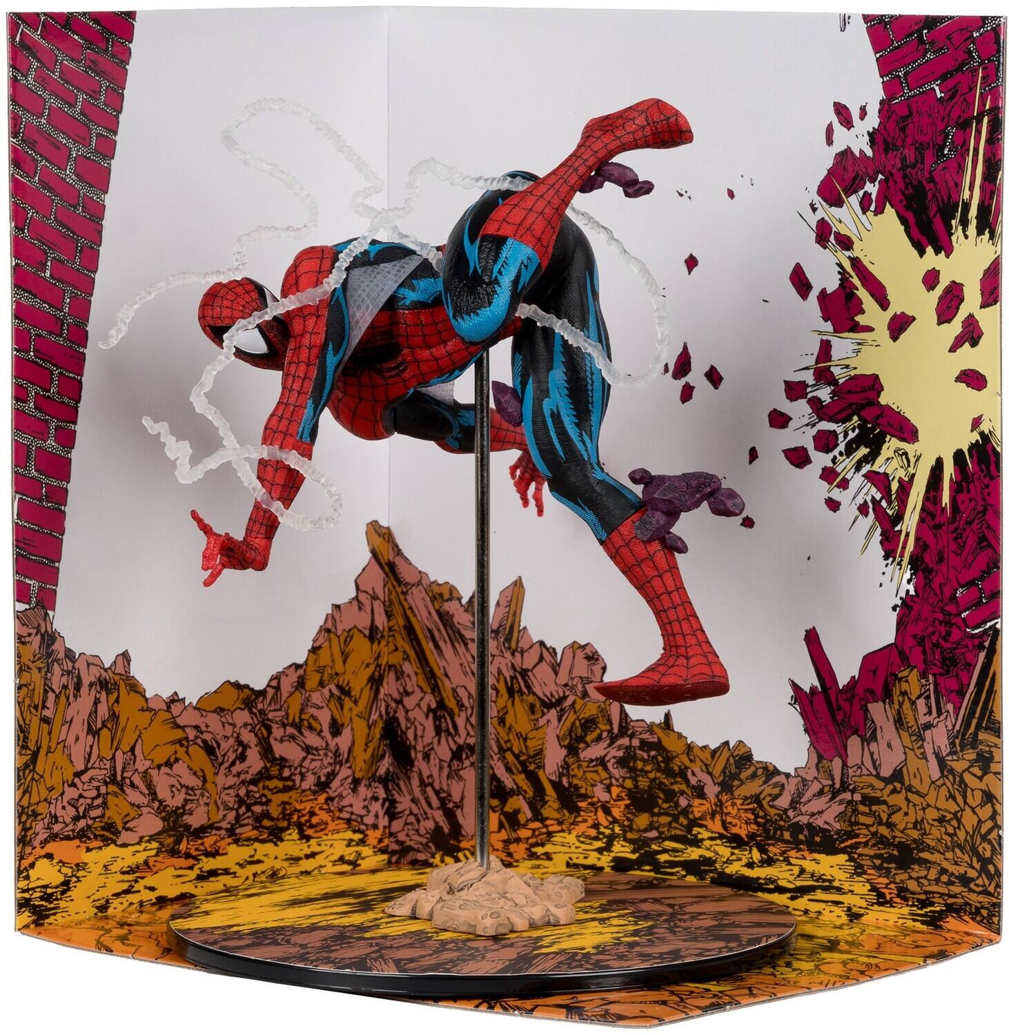 Alt View 1. McFarlane Toys - McFarlane Toys - Marvel Spider-Man 1:10th Scale Collectible (Amazing Spider-Man #318)   - COLLECTIBLES - Multicolor.