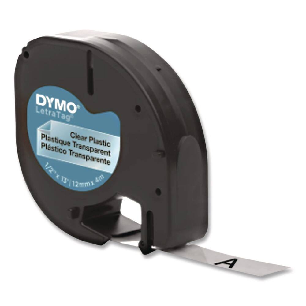 DYMO - 16952 LetraTag 0.5 in. x 13 ft. Plastic Label Tape Cassette - Clear