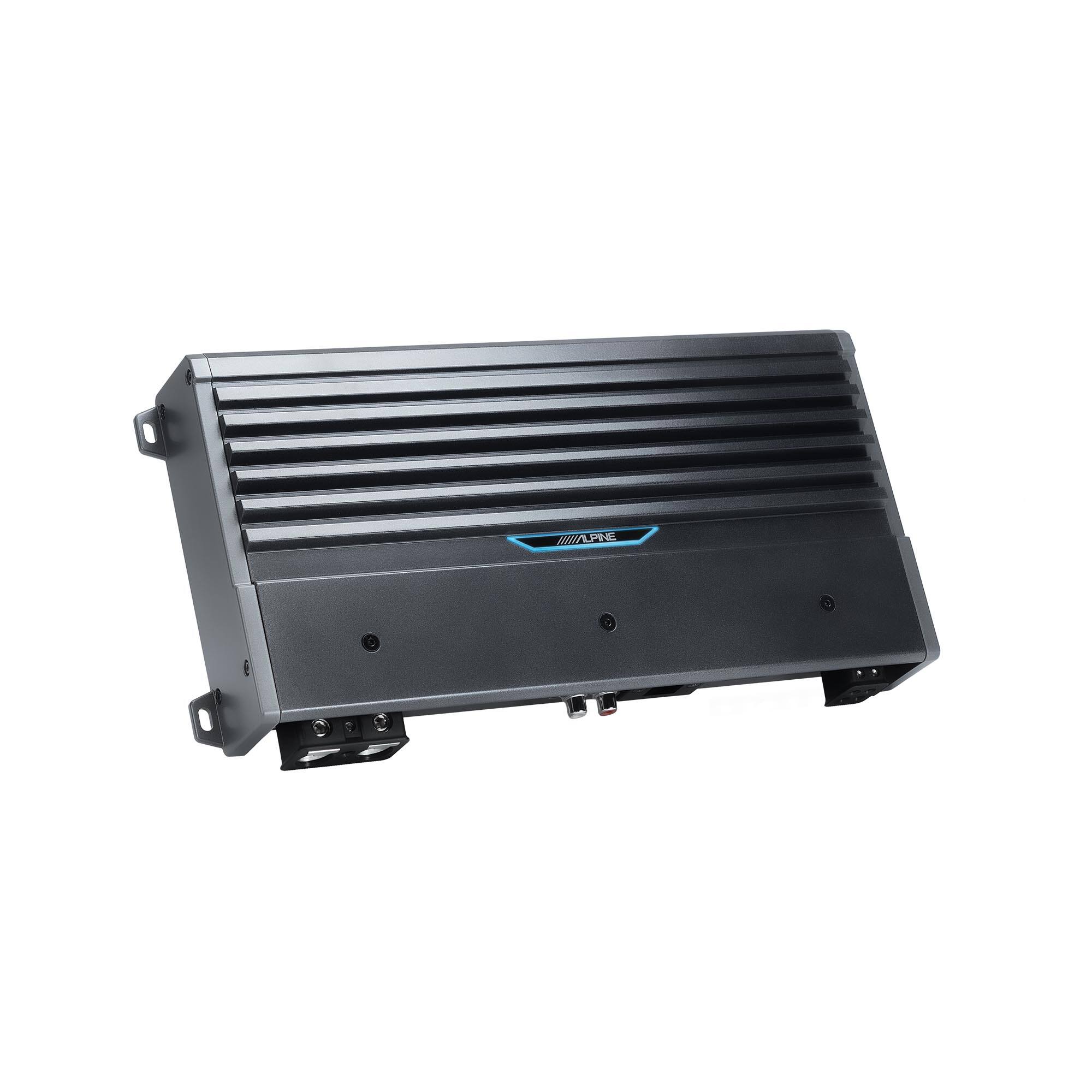 Front. Alpine - Alpine M-A120M 1200W Mono Marine Amplifier with IPX6 Waterproof Chassis - Black/Gray.