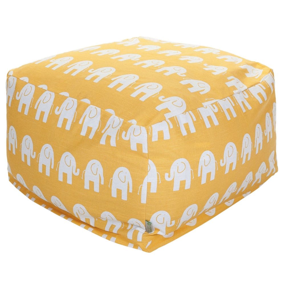 Majestic Home - Ottoman Pouf Ellie - Yellow