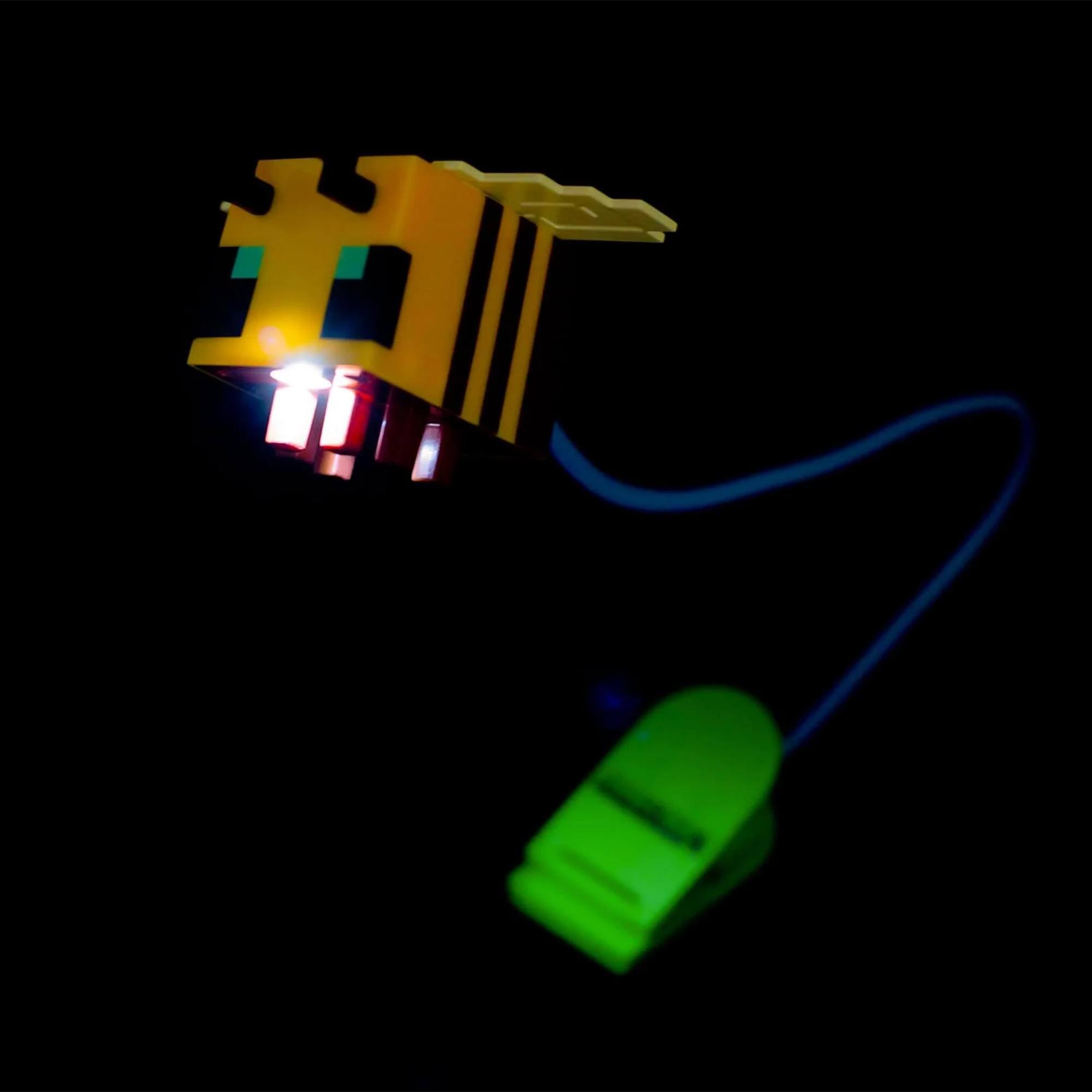 Alt View 4. Ukonic - Minecraft 2-Piece Reader Bundle | Bee Reading Light & Creeper Bookends - Green.